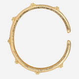 Gold Plated Floral Bracelet Cuff