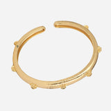 Gold Plated Floral Bracelet Cuff