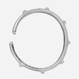 Silver Floral Bracelet Cuff