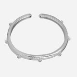 Silver Floral Bracelet Cuff