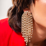 Starry Rose Gold plated Long Earrings
