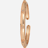 Rose Gold Plated Floral Bracelet Cuff
