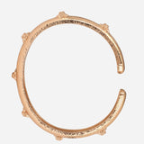 Rose Gold Plated Floral Bracelet Cuff