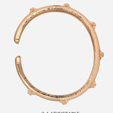 Rose Gold Plated Floral Bracelet Cuff