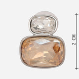 White & Champagne Cubic Zirconia Earrings