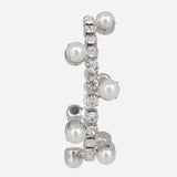 Cubic Zirconia & Shell Pearl Big Hoop Earrings