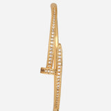 Encrusted Gold Cartier Nail  Bracelet