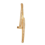 Encrusted Gold Cartier Nail  Bracelet