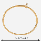 Encrusted Gold Cartier Nail  Bracelet
