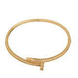 Encrusted Gold Cartier Nail  Bracelet