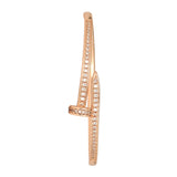 Encrusted Rose Gold Cartier Nail Bracelet