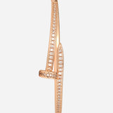 Encrusted Rose Gold Cartier Nail Bracelet