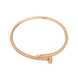 Encrusted Rose Gold Cartier Nail Bracelet
