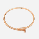 Encrusted Rose Gold Cartier Nail Bracelet