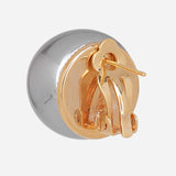 Gold Plated  Shell Pearl Stud Clip-On Earrings (20mm)