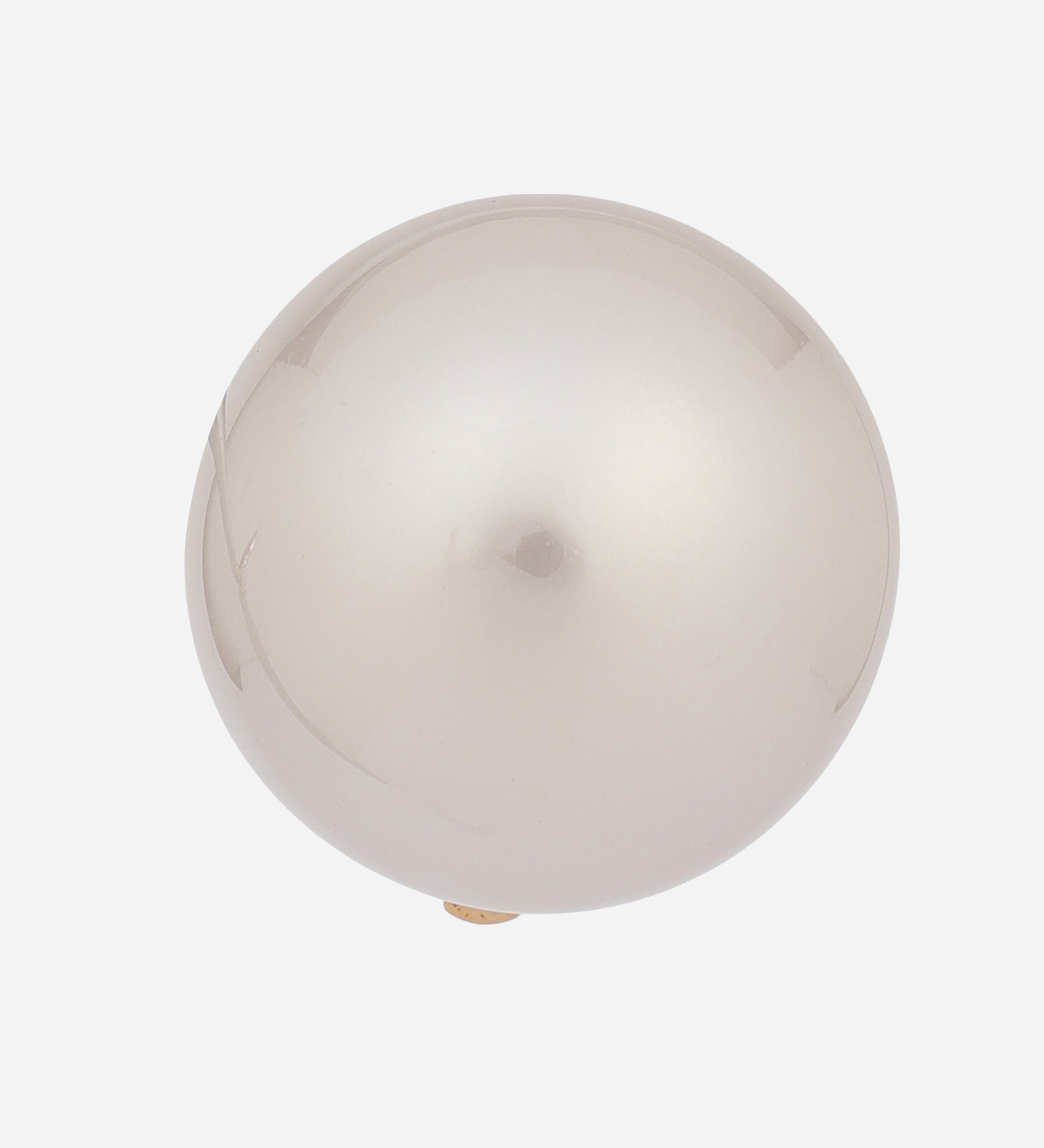Gold Plated  Shell Pearl Stud Clip-On Earrings (25mm)