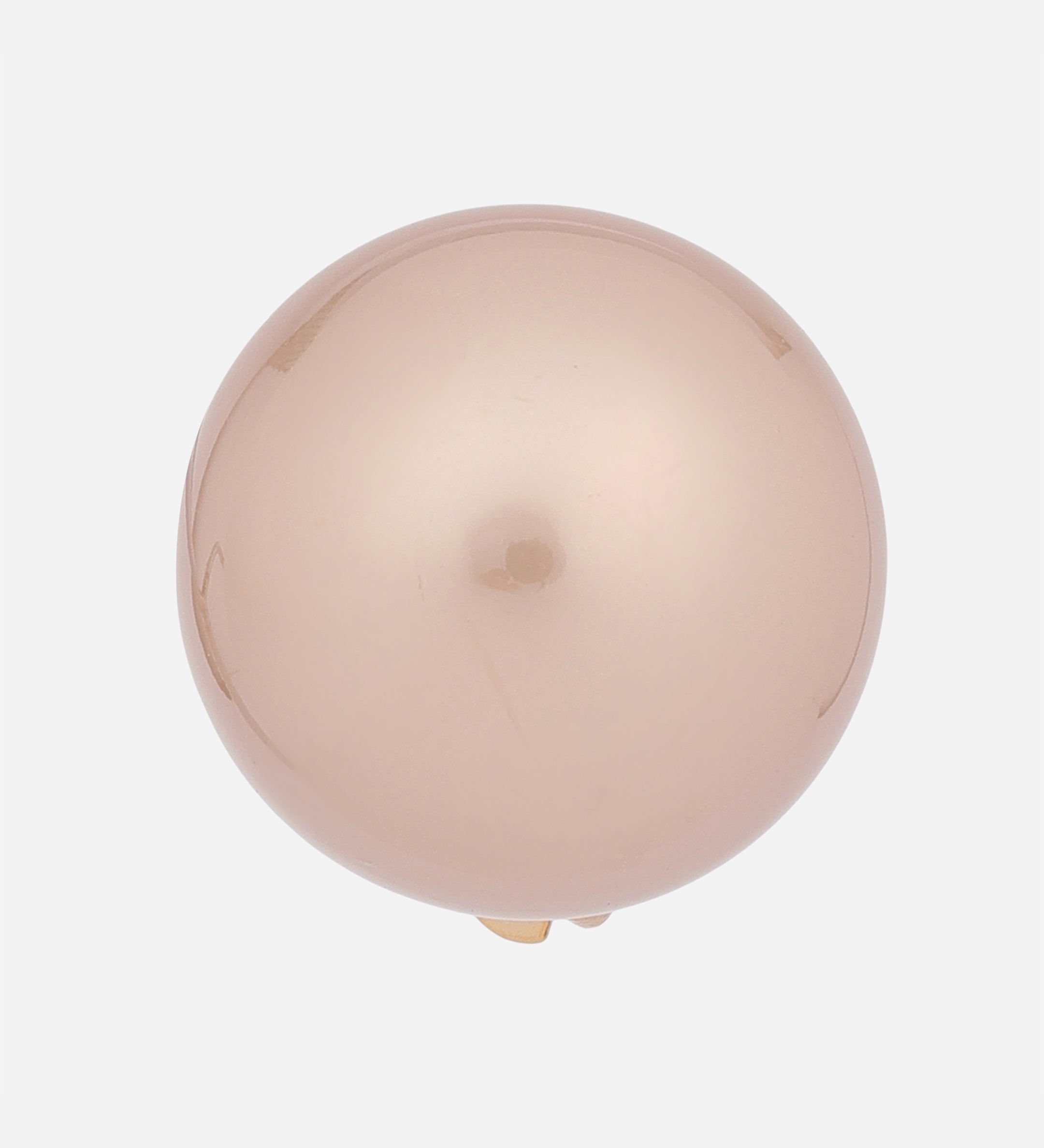Gold Plated  Shell Pearl Stud Clip-On Earrings (25mm)