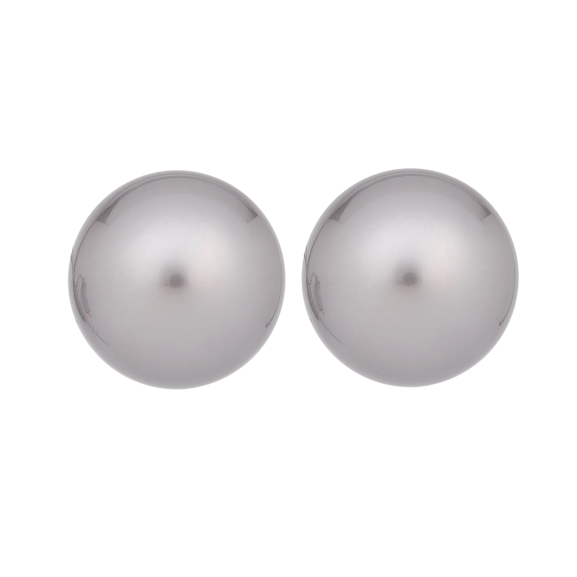 Gold Plated  Shell Pearl Stud Clip-On Earrings (30mm)