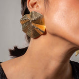 Alba Hammered Gold plated Earrings