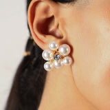 PEARLFLORAL GOLD PLATED EARRING