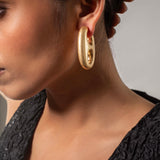 Dangling Abstract Gold plated Earrings
