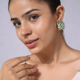 Enamel Gold Plated Earrings