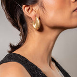 Half Moon Bauble Gold plated Earrings