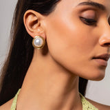 Pearl Gold plated Stud Earrings