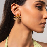 Twine Floral Gold plated Earrings