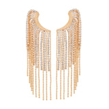 18K Gold Plated Long Hanging Cubic Zirconia Earring