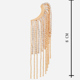 18K Gold Plated Long Hanging Cubic Zirconia Earring