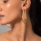Abstract Matte Gold plated Earrings