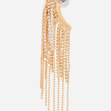 18K Gold Plated Long Hanging Cubic Zirconia Earring