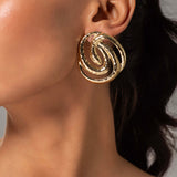 Gold 18k plated Coil Earrings