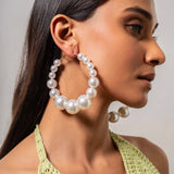 Dangling Pearl String Earrings