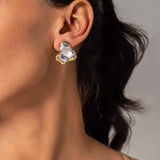 18k Gold plated White Earrings