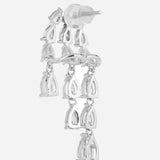 Silver Plated White CZ Stone Earrings