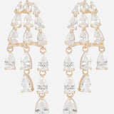 Gold Plated Anti-Tarnish White CZ Stone Earrings