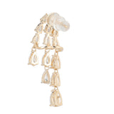 Gold Plated Anti-Tarnish White CZ Stone Earrings