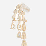 Gold Plated Anti-Tarnish White CZ Stone Earrings