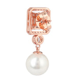 Rose Gold Plated Anti-Tarnish White CZ Stone Earrings