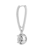 Silver Plated Anti-Tarnish White CZ Stone Long Earrings