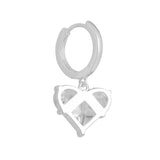 Silver Plated Anti-Tarnish White CZ Stone Long Earrings