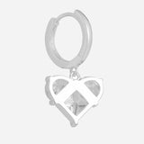 Silver Plated Anti-Tarnish White CZ Stone Long Earrings