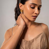 Gold plated Rose Flower Earrings