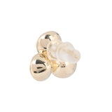Three CZ Stone Gold Plated Earrings