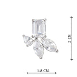 Silver Plated Anti-Tarnish White CZ Stone Earrings