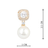 Gold Plated White Shell Pearl Anti-Tarnish Earrings