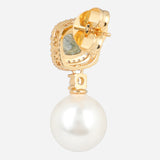 Gold Plated White Shell Pearl Anti-Tarnish Earrings