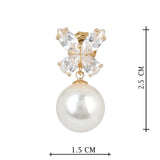 Gold Plated White Shell Pearl Anti-Tarnish Earrings